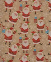 Jam Paper Assorted Gift Wrap 125 Square Feet Christmas Kraft Wrapping Paper Rolls, Pack of 5