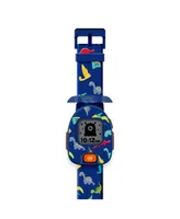 Itouch Playzoom Unisex Kids Dino Dark Blue Silicone Strap Smartwatch 42.5 mm