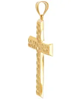 Men's Nugget Cross Pendant in 10k Gold