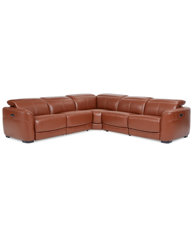 Lexanna -Pc. Leather Sectional with Power Motion Recliners
