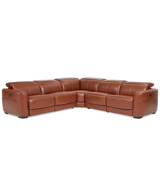 Lexanna -Pc. Leather Sectional with Power Motion Recliners