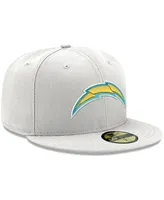 Men's White Los Angeles Chargers Omaha Primary Logo 59FIFTY Fitted Hat