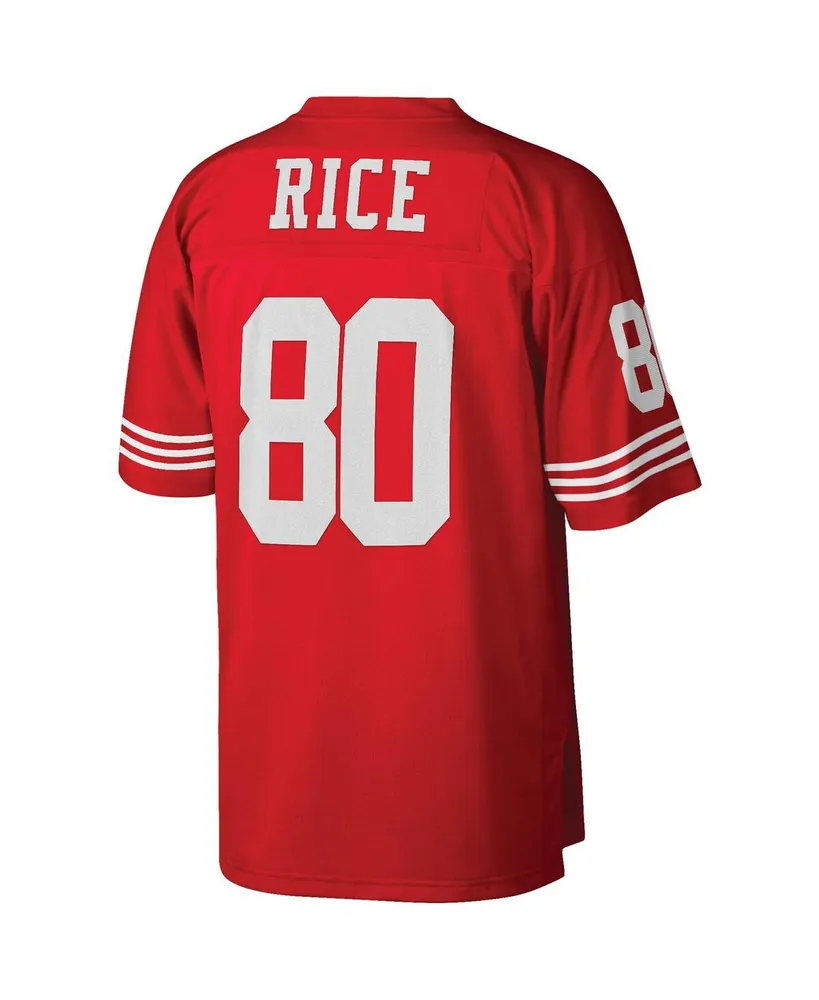 Men's Jerry Rice Scarlet San Francisco 49ers Big and Tall 1990 Retired Player Replica Jersey