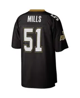 Men's Sam Mills Black New Orleans Saints 1987 Legacy Replica Jersey