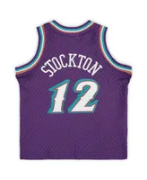 Infant Girls and Boys John Stockton Purple Utah Jazz 1996/97 Hardwood Classics Retired Player Jersey