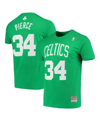 Men's Paul Pierce Kelly Green Boston Celtics Hardwood Classics Player Name and Number T-shirt