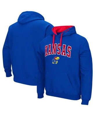 Men's Royal Kansas Jayhawks Big and Tall Arch Logo 2.0 Pullover Hoodie