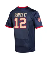 Men's Number 12 Navy Midshipmen Usmc Premier Special Game Replica Jersey