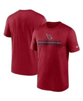 Men's Cardinal Arizona Cardinals Legend Microtype Performance T-shirt