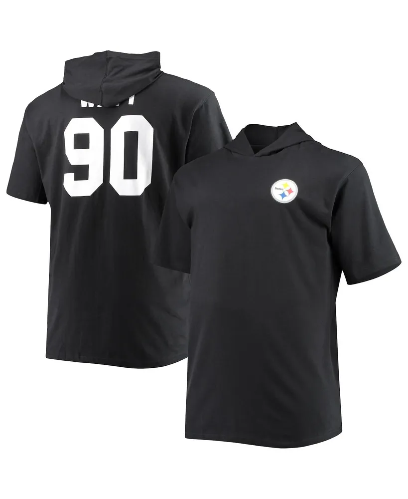 Women's T.J. Watt White/Black Pittsburgh Steelers Plus Size Name