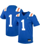 Men's Number 1 Royal Florida Gators Throwback Replica Jersey