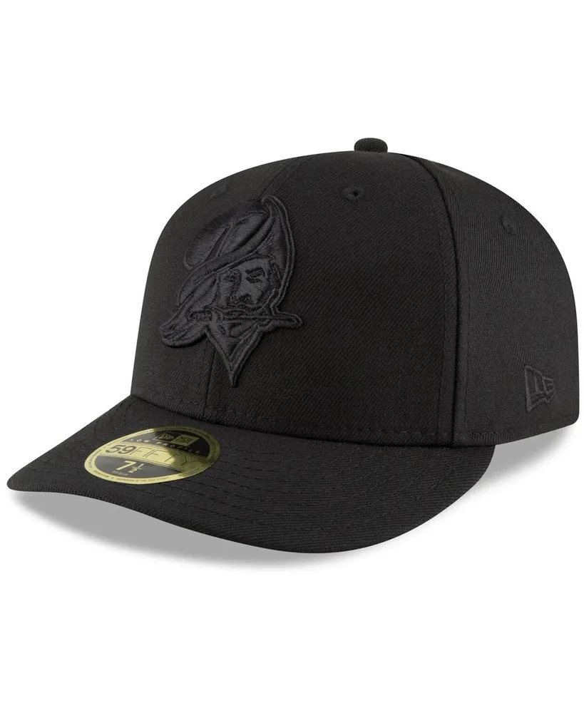 Men's Black Tampa Bay Buccaneers Historic Logo Black on Black Low Profile 59FIFTY Ii Fitted Hat