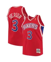Men's Allen Iverson Red Philadelphia 76ers 1996-97 Hardwood Classics Swingman Jersey