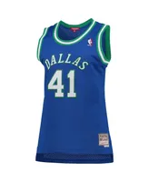 Women's Dirk Nowitzki Blue Dallas Mavericks Hardwood Classics Swingman Jersey