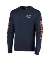 Men's '47 Brand Navy Chicago Bears Franklin Long Sleeve T-shirt