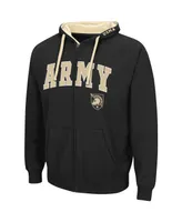 Men's Black Army Knights Big and Tall Full-Zip Hoodie