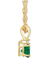 Sapphire (5/8 ct. t.w.) & Diamond Accent 18" Pendant Necklace 14k Gold (Also Emerald Ruby)