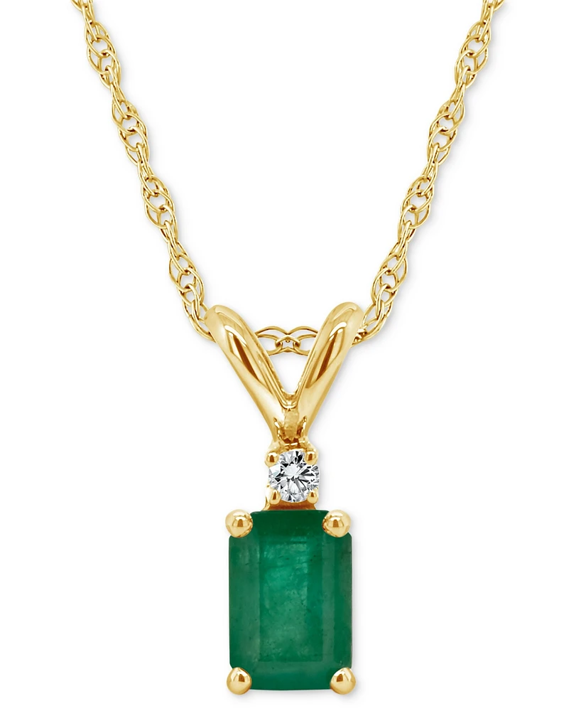 Sapphire (3/4 ct. t.w.) & Diamond Accent 18" Pendant Necklace 14k Gold (Also Ruby)