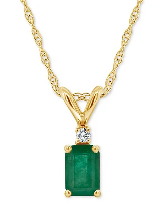 Sapphire (3/4 ct. t.w.) & Diamond Accent 18" Pendant Necklace 14k Gold (Also Ruby)