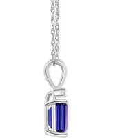 Tanzanite (1 ct. t.w.) & Diamond Accent 18" Pendant Necklace 14k Gold or White