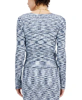 I.n.c. International Concepts Women's Space Dye Surplice Long Sleeve Sweater, Exclusively at Macy's