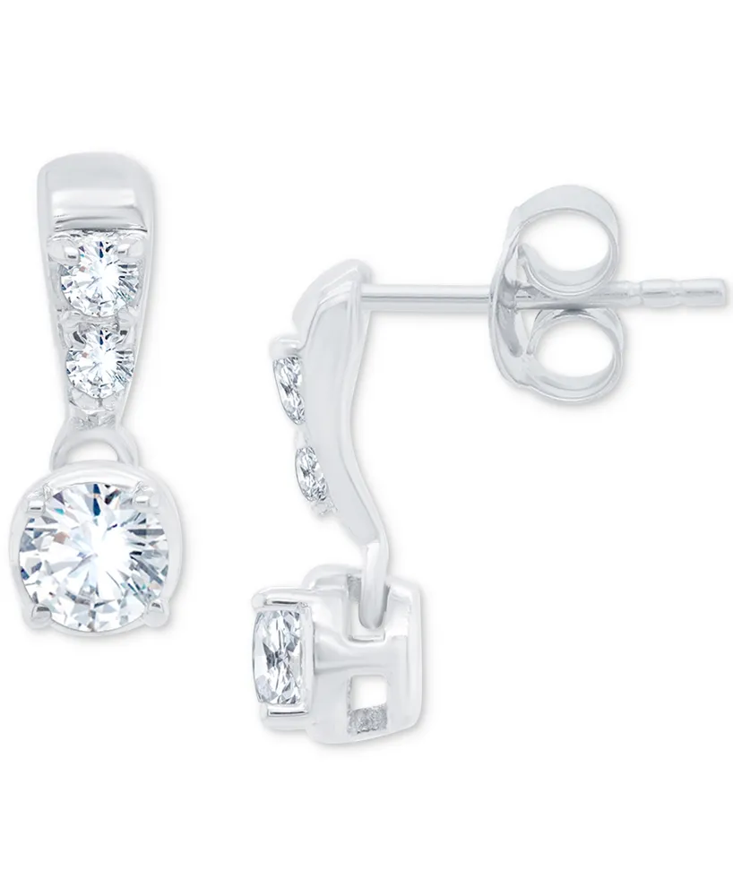 Forever Grown Diamonds Lab-Created Diamond Drop Earrings (1/4 ct. t.w.) in Sterling Silver