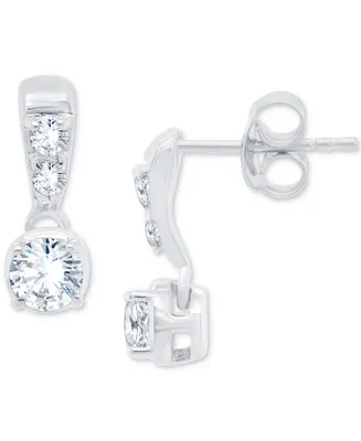 Forever Grown Diamonds Lab-Created Diamond Drop Earrings (1/4 ct. t.w.) in Sterling Silver