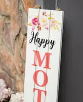 Glitzhome 42" Double Sided Wooden Porch Mother's Day and Father's Day Decor