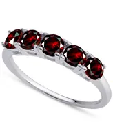 Rhodolite Garnet Five Stone Ring (1-3/4 ct. t.w.) in Sterling Silver