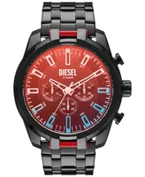 Diesel Men's Chronograph Split Black-Tone Stainless Steel Bracelet Watch 51mm