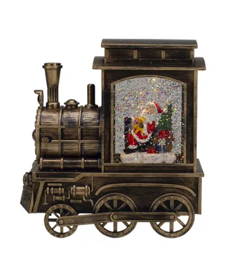 6.75" Train Christmas Snow Globe with Santa