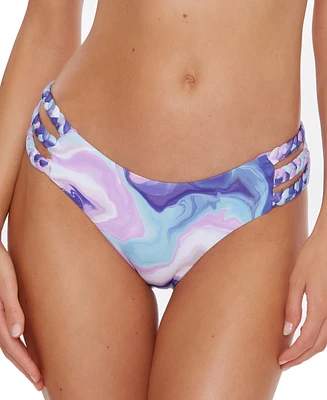 Becca Blue Agate Braided-Straps Hipster Bikini Bottoms