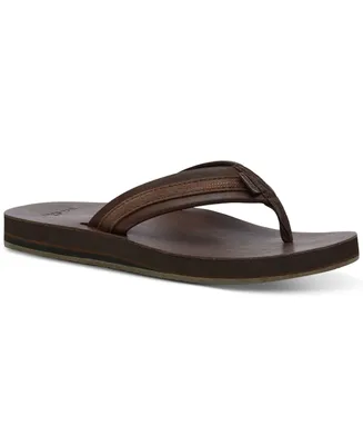 Sanuk Men's Hullsome Leather Flip-Flop Sandals