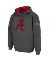 Big Boys Charcoal Alabama Crimson Tide Logo Pullover Hoodie