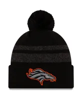 Men's Black Denver Broncos Dispatch Cuffed Knit Hat with Pom