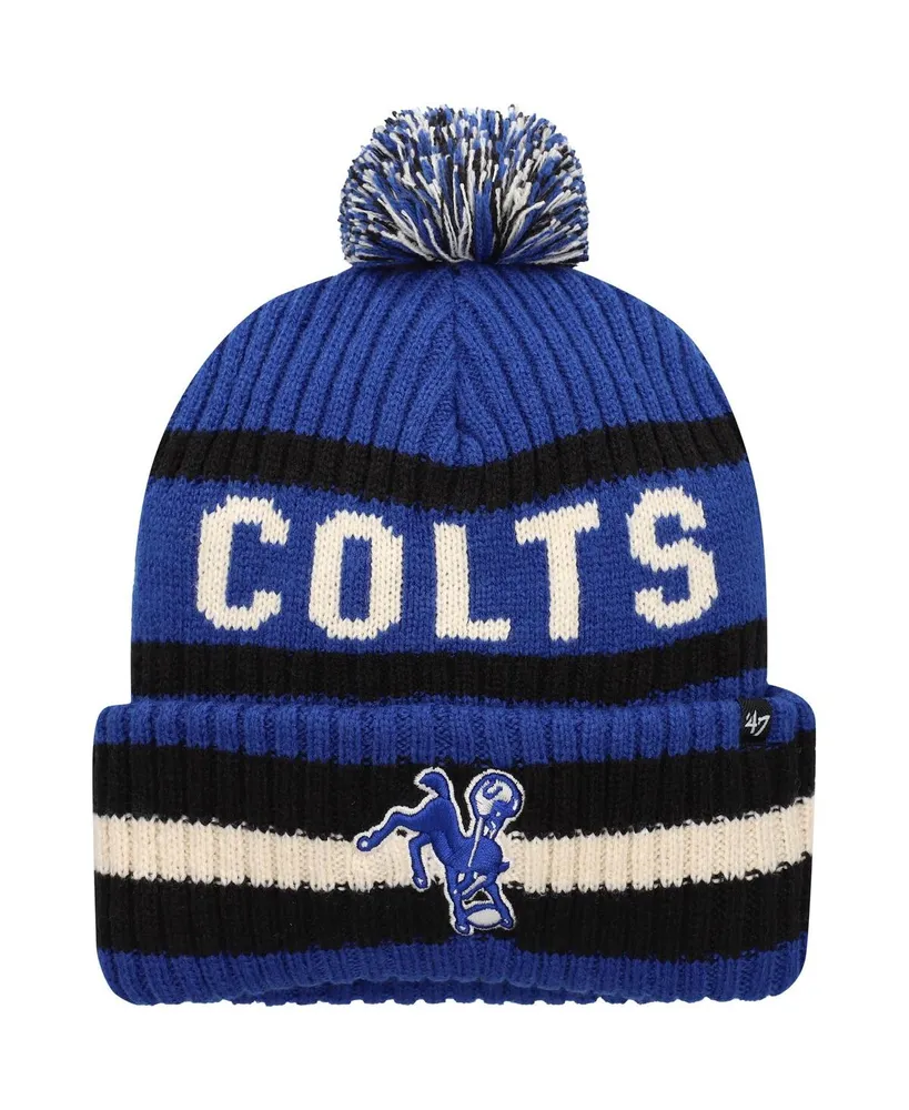 Men's '47 Royal New York Giants Bering Cuffed Knit Hat with Pom