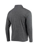 Men's Black, Heathered Gray Pittsburgh Steelers Cycle Quarter-Zip Jacket