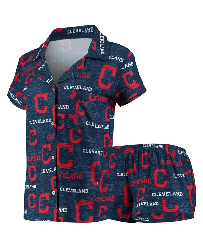 Concepts Sport Women's Royal New York Mets Zest Allover Print Button-Up Shirt and Shorts Sleep Set