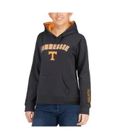 Women's Charcoal Tennessee Volunteers Arch and Logo 1 Pullover Hoodie