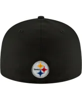 Men's Black Pittsburgh Steelers Omaha 59FIFTY Hat