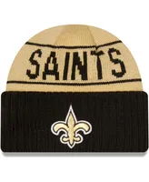 Men's Gold and Black New Orleans Saints Reversible Cuffed Knit Hat