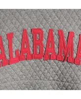 Women's Heathered Gray Alabama Crimson Tide Moose Applique Quilted Crewneck Sweatshirt