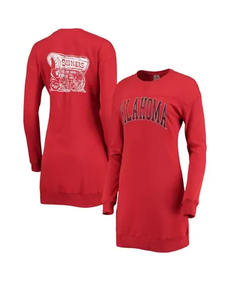 Women's Crimson Oklahoma Sooners 2-Hit Sweatshirt Dress