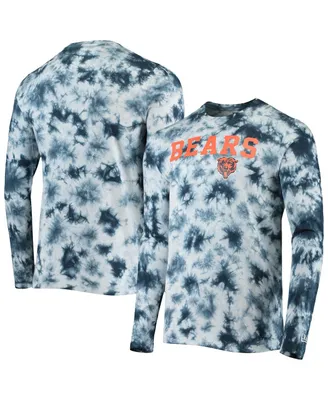 Men's Navy Chicago Bears Tie-Dye Long Sleeve T-shirt