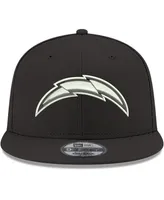 Men's Black Los Angeles Chargers B-Dub 9FIFTY Adjustable Snapback Hat