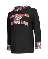 Women's Black Alabama Crimson Tide Fairway Houndstooth Pullover Hoodie