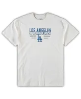 Men's White, Royal Los Angeles Dodgers Big and Tall Pinstripe Sleep Set
