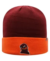 Men's Maroon and Orange Virginia Tech Hokies Core 2-Tone Cuffed Knit Hat