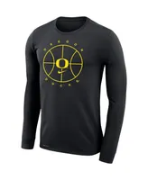 Men's Black Oregon Ducks Basketball Icon Legend Performance Long Sleeve T-shirt