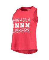 Women's Scarlet, Black Nebraska Huskers Team Tank Top and Pants Sleep Set